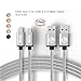 iHubr, SPECIAL SET - 2 PACK - 6.6 Ft (2M) Length, USB C Cable to USB 3.0, Nylon Braided Cable, Gray Color, Metal Housing, for New Macbook, Nokia N1, Nexus 6P/5X and Other Type-C Supported Devices
