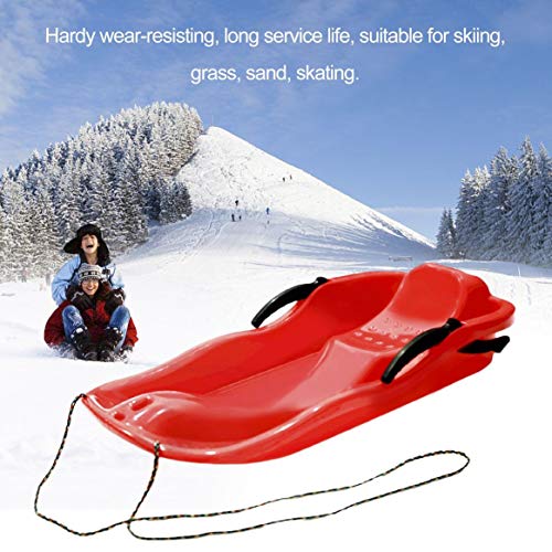 Lamica Outdoor Sports Plastic Skiing Boards Sled Luge Snow Grass Sand Board Ski Pad Snowboard with Rope for Double People