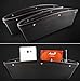 Mini-Factory Premium Leather Car Seat Side Slit Pocket Drop Catcher Organizer Fills Gaps between Front Seats - 100% Satisfaction! (Black - 2 Pcs)