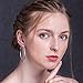 Hoop Earrings, White Gold Plated Round Silver Hoop Earrings for Women Sensitive Ears 1.57''