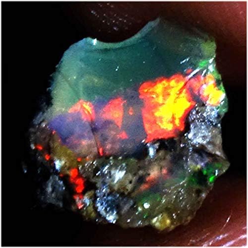 EMARTWALA 100% Natural Multi Color Flashing Ethiopian Opal WELO Rough Fire Opal 01.30 Cts,Ethiopian Opal Ring Ethiopian Opal Necklace Ethiopian Opal Earrings Ethiopian Opal Beads