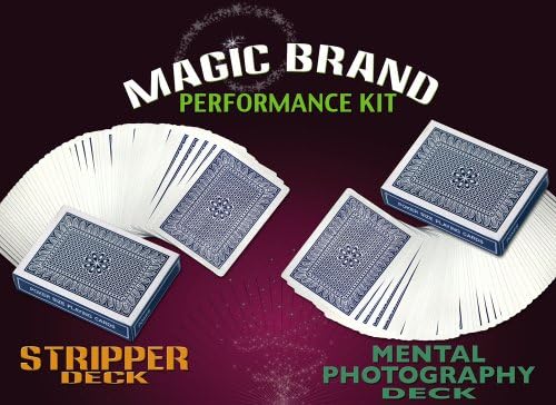 Magic Brand Performance Kit - Stripper &amp; Mental Photography Decks--Blue Back