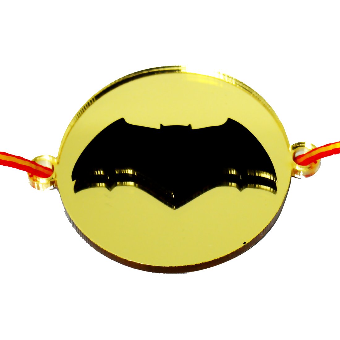 incredible gifts super heroes rakhi (acrylic, gold black)