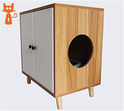 Raxyq Banc De Rangement Pour Toilettes Pour Chat Couvercle De La Litiere Structure En Bois Robuste Rangement Spacieux Assemblage Facile Brown 60 55 40cm Amazon Fr Cuisine Maison