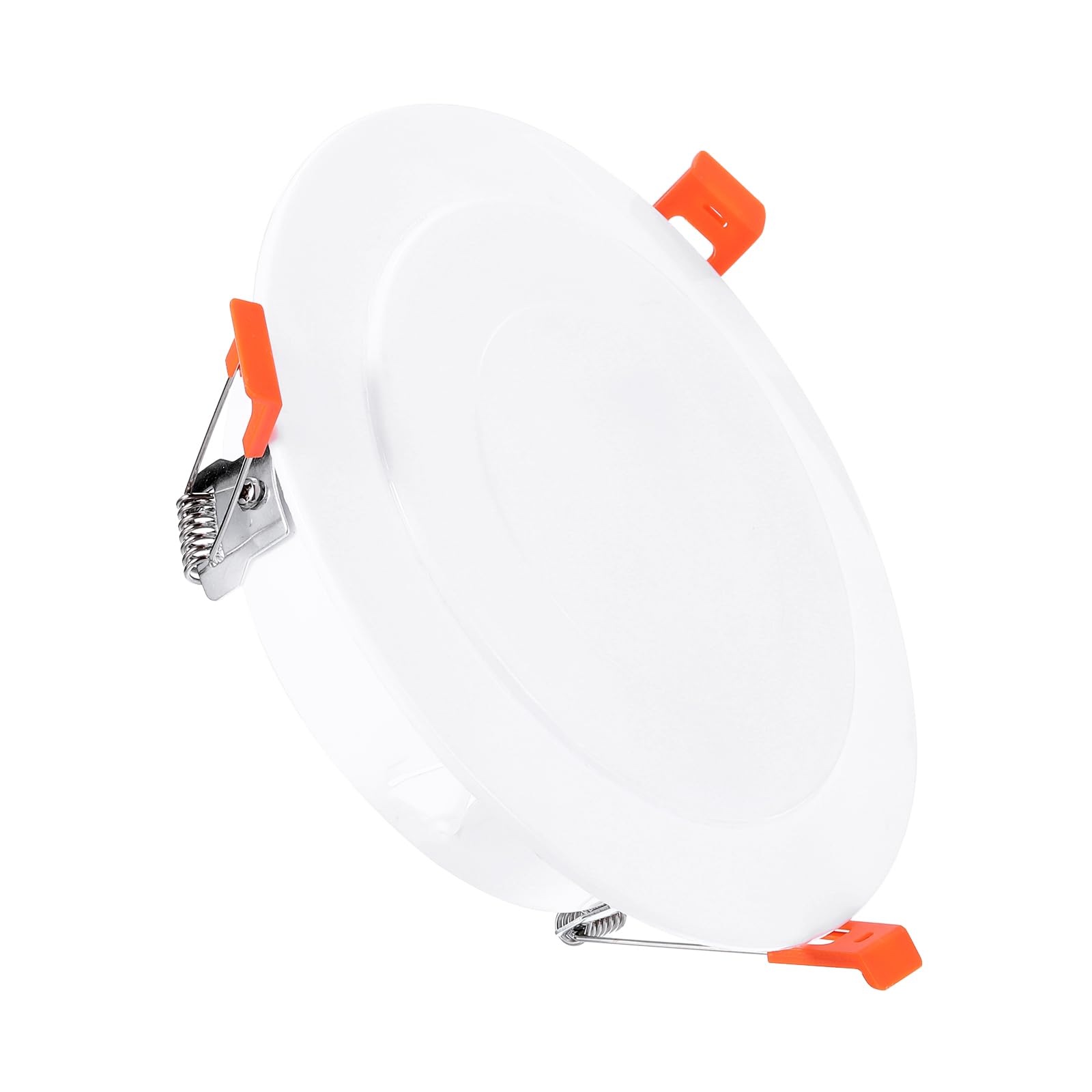 PATIKIL 6.5" Spring Ceiling Cover Plate, Recessed Light Trim Wall Mount Downlight Hole Cap Decorative Panel with Buckle Suitable for 4.9-6.1inch Round Hole Glass Ceiling Openings, White