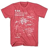 Star Wars Men's T-65 X-Wing Fighter Schematics T-Shirt