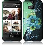 Cell Accessories For Less (TM) For HTC One M8 Rubberized Design Cover Case - Sublime Flower + Bundle (Stylus & Micro Cleaning Cloth) - By TheTargetBuys