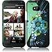Cell Accessories For Less (TM) For HTC One M8 Rubberized Design Cover Case - Sublime Flower + Bundle (Stylus & Micro Cleaning Cloth) - By TheTargetBuys