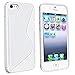 iPhone SE Case, Insten TPU Rubber Skin Case Cover compatible with Apple iPhone 5SE / 5S /5, White S Shape