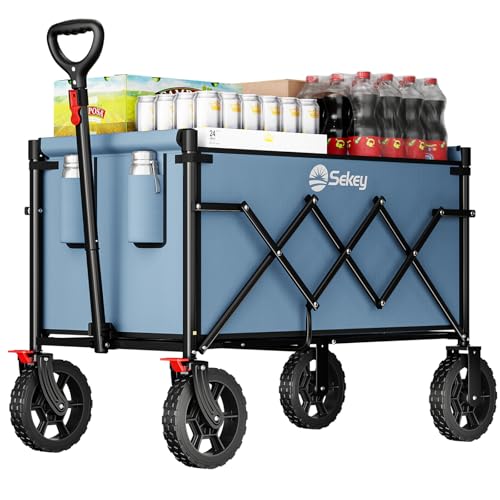 Sekey Bollerwagen Faltbar 120L 100KG 4029 Pro, Leichter Handwagen
