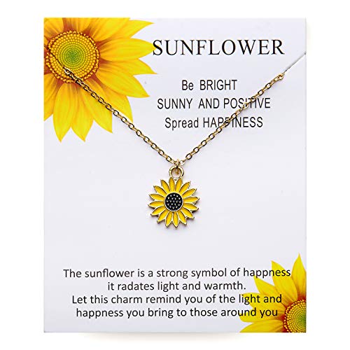 Sunflower Necklace Best Friend Necklace Friendship Necklace Sunflower