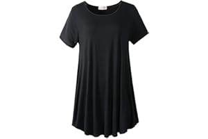 LARACE Plus Size Tops for Women Short Sleeve Shirts Casual Summer Clothes Round Neck Tunics for Leggings