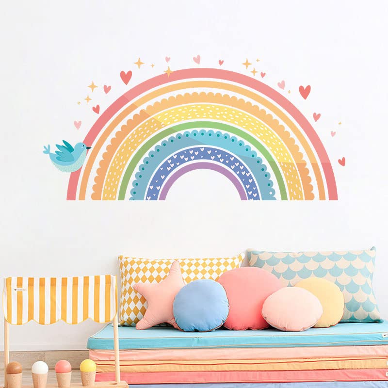 HGDESIGN Wall Tattoo Wall Sticker Large Rainbow Rainbow Children's Room Baby Room Child Baby Girl Wall Decoration