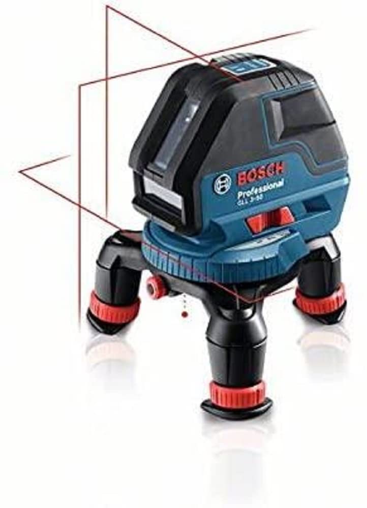 Bosch Professional Laser Level GLL 3-50 (red laser, interior, working range: 10 m, 4 x battery AA, turning mount)