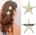 Towallmark(TM)Beautiful Charming Europe Style Pretty Natural Starfish Star Beige Hair Clip For Girls