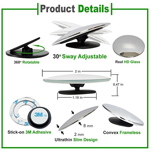 3 Pack+Blind+Mirrors+Accessories+Lebogner