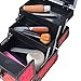 SHANY Chic Makeup Train Case Cosmetic Box Portable Makeup Case Cosmetics Beauty Organizer Jewelry storage with Locks, Multi trays Makeup Storage Box with Makeup Mirror - Ruby Red