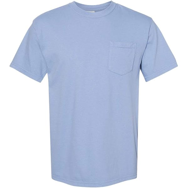 T-shirt Uomo Comfort Colors 6030 Con Tasca - Cotone Morbido, Vestibilità Regolare - Foto 5