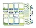 Monthly planning stickers, "Green and Blue Arrows", sized to fit most planners. Also great for scrapbook elements. Box sizes 1.5" x 2.0" and 1.5" x 1.0". Kiss cut, just peel and stick.