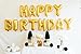 UP Celebrations - Birthday Banner, Happy Birthday Banner, Birthday Balloons, Birthday Decorations, Balloon for Birthday, Foil Happy Birthday Balloons, Balloon Decorations (Matte Gold, 16 Inch)