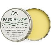 FasciaFlow Massage & IASTM Emollient Balm – Unscented, All Natural, Oil Based Cream for Gua Sha Tools, Myofascial Release & Deep Tissue Massage – Vegan, Non Greasy, Premium Professional Grade (4 oz)