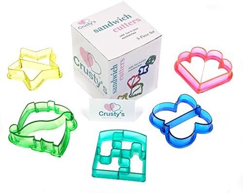 Crusty's Sandwich Cutters - Set of 5 Fun Shapes - Heart, Butterfly, Dinosaur, Puzzle and Star Model: (Home & Kitchen)