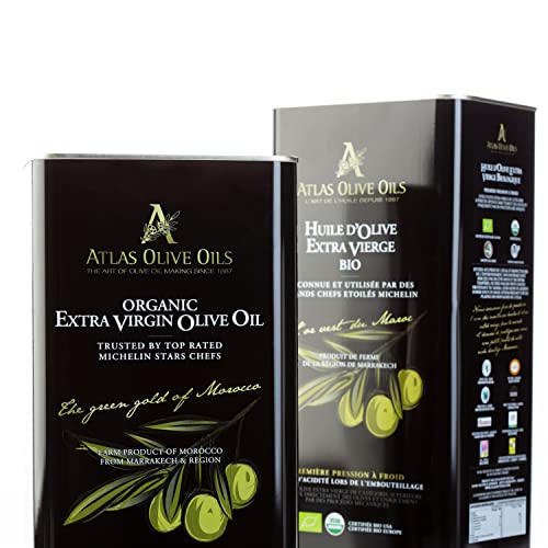 Atlas 3 LT Organic Cold Press Extra Virgin Olive Oil with Polyphenol Rich from MoroccoNewly