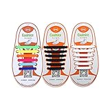 The Elastic Tie-free and Wash-free Silicone Shoelaces (Colorful Black and White)