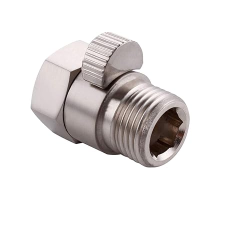 KES Duschkopf-Absperrventil, Massivem Messing, Gebürstetes Nickel, K1140B-2
