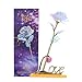Youyouchard Gold Rose Rose Kit Colored Crystal Rose Led Light with Base, Rose Flower Dipped in Gold with Stand in Gift Box, Gift for Mother's Day,Valentine's Day(Rose)