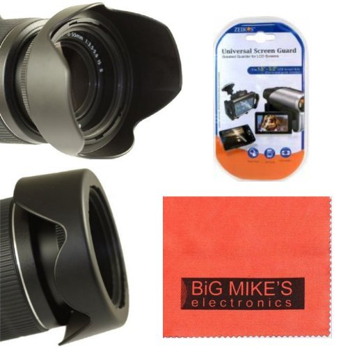 58MM UV Filter + 58mm Tulip Lens Hood for Olympus, Canon