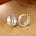 Rolove Charming Women's 925 Sterling Silver Circle Ear Plain Smooth Hoop Huggies Earrings Ear Stud, Mother's Day Gift