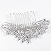 EVER FAITH Bridal Flower Snowflake Hair Comb Clear Austrian Crystal
