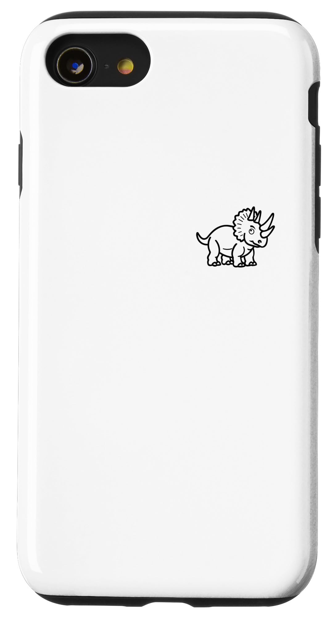 iPhone SE (2020) / 7 / 8 Funny little simple minimalist dinosaur Triceratops Case