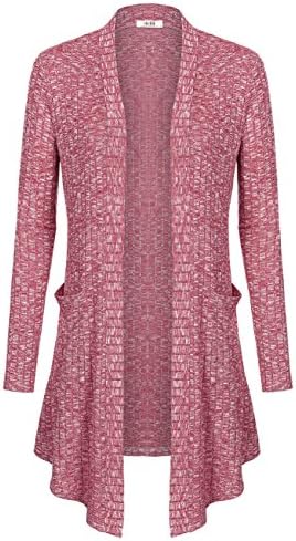 Vivilli Women's Comfy Soft Long Sleeve Open Front Drape Cardigan Sweater
