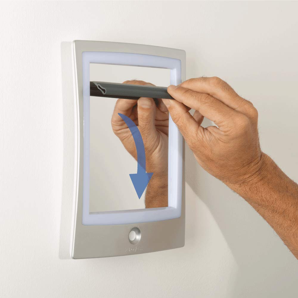 Zadro Products ZWTAR20S Rechargeable LED Lighted Fogless Shower Shaving Mirror, Silver & White : Beauty