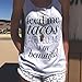 Women Tank Tops, kaifongfu Letter Print Sleeveless Tank Crop Tops Vest (S, White)