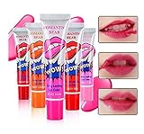 Hosaire 6Pcs Womens Easy Peel Off Lip Gloss Long Lasting Makeup Tatto Lip Gloss Lipstick Waterproof Tear Pull Lipstick
