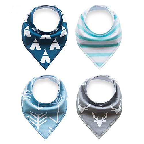 Quest Sweet - Baby Bandana Drool Bibs - 4 Pack Set