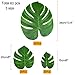 KUUQA 60 Pcs Tropical Leaves Party Decoration Artificial Tropical Palm Monstera Plant Leaves Imitation Leaf for Hawaiian Luau Aloha Party Jungle Theme BBQ Birthday Party Supplies 3 Sizes