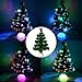 Firlar 45cm / 18in Mini Colorful LED Lighting Christmas Tree with Stand Home Cafe Resteraunt Decoration