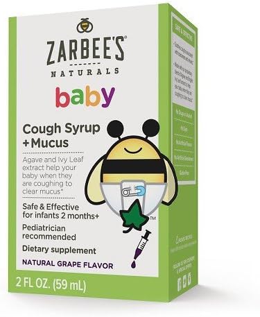 Zarbees Naturals Baby Cough Syrup + Mucus Reducer, Grape - 2 fl oz