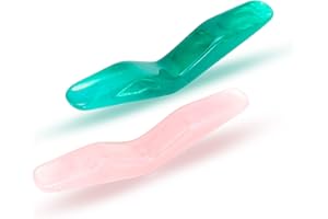 KARTTERFLY Book Page Holder for Reading 2Pack, Energy Pattern Thumb Bookmark, Book Opener Holder, Book Finger Page Holder, Book Accessories for Reading Lovers(Pink and Green）