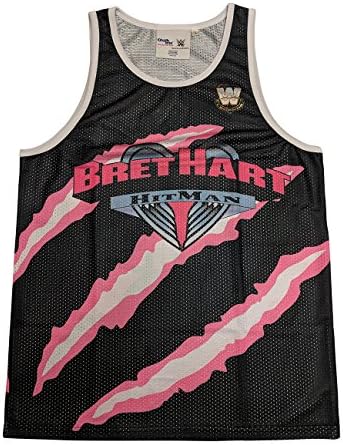 Bret The Hitman Hart Slasher Fanimation WWE Chalkline Tank Top-XL