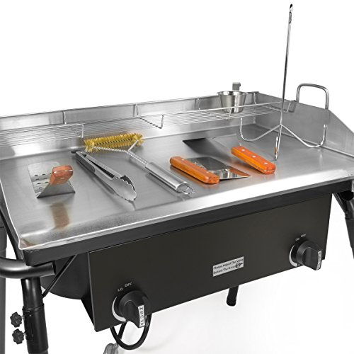 Outdoor Camping Propane Griddle Stove Tools Set 20 PSI Regulator Griddle Pan Griddle Tools w/Storage Bag - Thumbnail 4