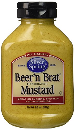 image for Silver Springs Mustard Beer & Brat 9.5 Oz, Pack of 4, 9.5 Ounce (Pack 