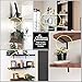 Alise 4mm-Thicker Stainless Steel Brackets Floating Shelves Heavy Duty Shelf Bracket Corner Brace Support 6x4 Inch,2 Pcs Matte Black
