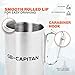 Stainless Steel Camping Mug - Sturdy Stainless Steel Carabiner Cup - Reusable Eco-Friendly Cup for Travel - Portable - Lightweight