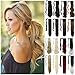 Haironline Wrap Around Synthetic Ponytail Clip in Hair Extensions One Piece Magic Paste Pony Tail Long Wavy Curly Soft Silky