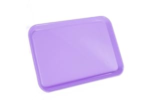 LA MIERE 1Pcs Autoclavable Dental Procedure Tray Lockable Set up Flat Trays Size B (Ritter),Plastic Instrument B-Lok Flat Trays, 13.25 x 9.75X 0.875 Inches (1, Digital Lavender)